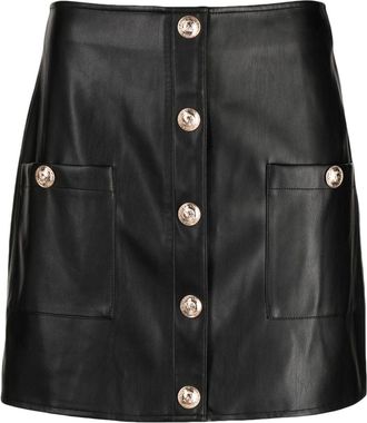 L'agence patent A-line miniskirt - women - Polyurethane/Polyester - 2 - Black