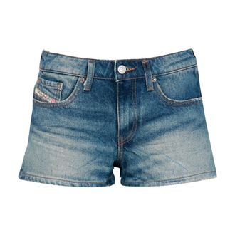 Diesel Denim Shorts, female, Blue, Size: W25 Denim Shorts with Low Waist
