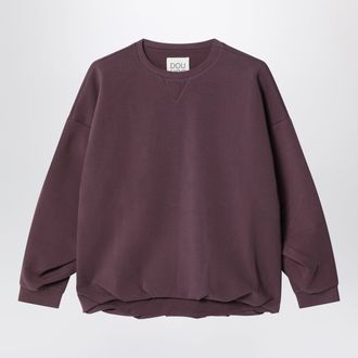 Douuod Felpa color prugna in cotone