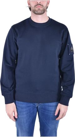 Moose Knuckles Hartsfield Sweatshirt - Heren - Sweatshirts - Blauw - S - Katoen - Hoodies & sweatvesten