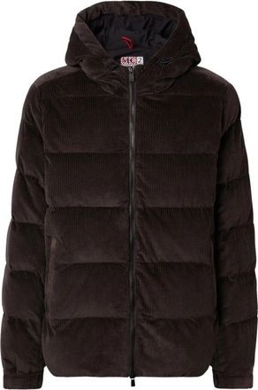 MC2 Saint Barth Giacca imbottita con cappuccio Maier Pocket Corduroy - Heren - Winterjassen - Bruin - XL - Jassen