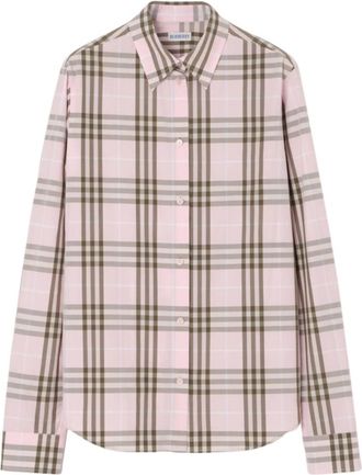 Burberry Pink Regular Checks Shirt