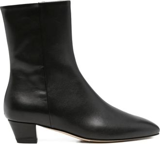 Aeyde leather pointed-toe ankle boots - women - Leather/Leather/Leather - 40 - Black