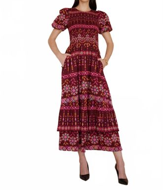 Banjanan Quant Midi Dress In Rhubarb