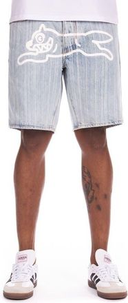 Icecream A La Mode Denim Shorts in Blue Stripe at Nordstrom, Size 34