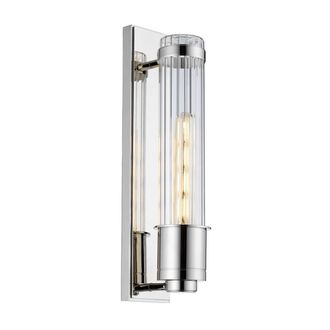 Netlighting Wellington 1 Light Wall Light Polished Chrome IP44 in Grey