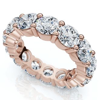 Pompeii3 5Ct Diamond Prong Eternity Ring 14k Gold Lab Grown Womens Anniversary Band