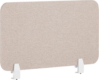 Beliani Panel Separador Beige 80 X 40 Cm Poli&eacute;ster Pet Pantalla Ac&uacute;stica Oficina Wally