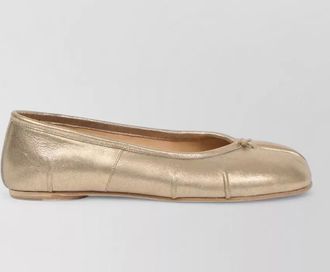 Maison Margiela metallic leather ballerina flats