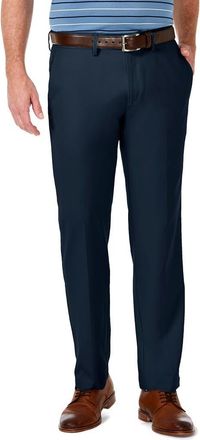 Haggar Cool 18 PRO Straight Fit Flat Front Pant in Navy at Nordstrom Rack, Size 40 X 29