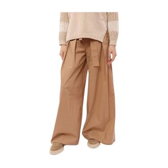 Liu Jo Wide Trousers, female, Beige, Size: S Wide Trousers