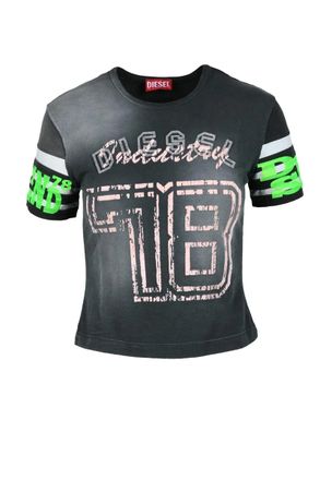 Diesel Grey/Pink Crew Neck T-shirt
