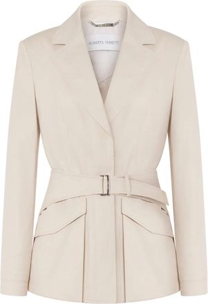 Alberta Ferretti Blazer con cintura - Toni neutri
