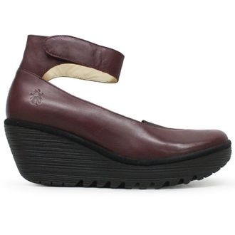 FLY London YOUS529FLY Dublin Leather Womens Comfort Shoes - Wine - Size:UK 6