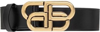 Balenciaga Leren Riem with logo - Heren - Riemen - Zwart - 80 CM - Leer - Accessoires