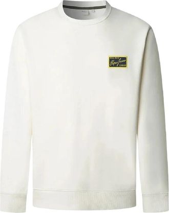 Pepe Jeans London Soren Crew Sweatshirt - Heren - Sweatshirts - Wit - S - Katoen - Hoodies & sweatvesten
