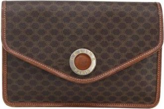 Celine Pre-owned Clutches, female, Brown, Size: ONE SIZE Pre-owned Vintage Canvas Clutch