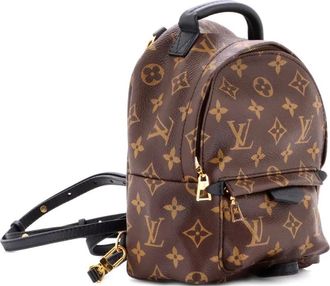 Louis Vuitton Zaino Palm Springs mini in tela con monogramma - Marrone
