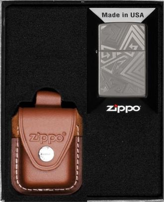 OEM Encendedor Zippo Con Dise&ntilde;o De Flechas Forradas, Set De Regalo N.&ordm; 2