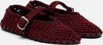 Alaia Ala&iuml;a Bailarinas Mary Jane de sat&eacute;n