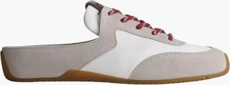 Rag & Bone Womens Retro Runner Slim Ultra Mule In White Taupe