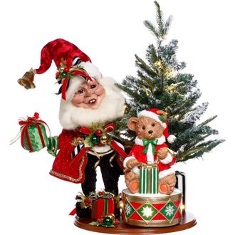 Mark Roberts Decorating Tree Elf Scene with Lights, Large in Red at Nordstrom