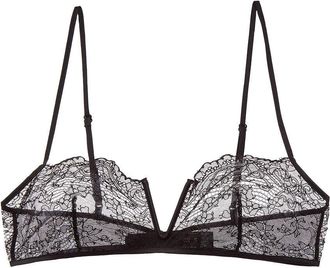 Kiki De Montparnasse Kiki de Montparnasse La Follie Lace Galloon Silk-Trim Bandeau Bra