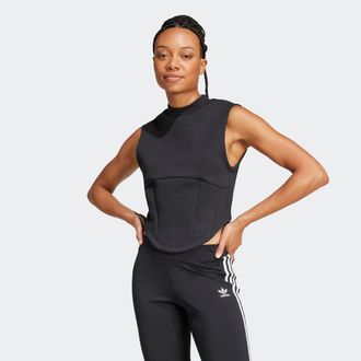 adidas Funktionsweste ADIDAS ORIGINALS INTERLOCK VEST, Damen, Gr. XXL, schwarz, Obermaterial: 53% Baumwolle, 47% Polyester, Westen Funktionsweste