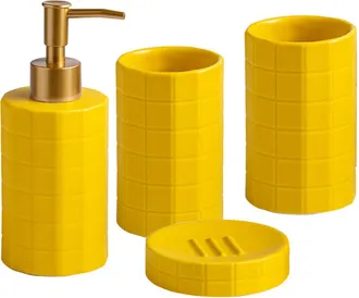 OEM Base Antideslizante Fabricada Con Materiales No Porosos. Juego De Cuatro Piezas En Color Amarillo