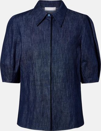 Gabriela Hearst Camisa Sansi de denim de algod&oacute;n y lino