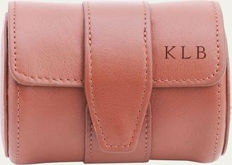 Royce Leather Monogrammed Leather Travel Watch Roll