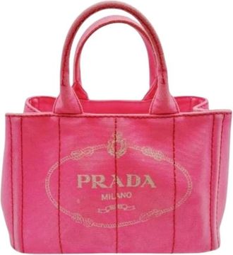 Prada Pre-owned Canvas Tote Bag - Dames - Vintage Shopper - Roze - ONE Size - Vintage