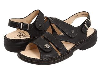 Finn Comfort Gomera Soft Womens Sandals Black Leather : EU 42 (US Womens 11.5-12) Medium