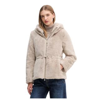 Geox Kaula Jacket - Dames - Jassen - Grijs - 3XL - Leer - Jassen