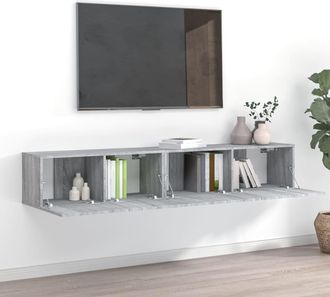 vidaXL Vidaxl - Set De Muebles Para Tv 2 Pzas Madera Contrachapada Gris Sonoma