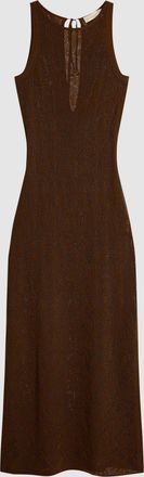Vanessa Bruno Robe Longue Etta Chocolat