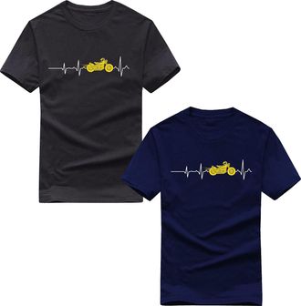 Generic Motorbike T-Shirt Biker Racing Motorcycle Bike Speed Gift Tee Top (Black, XXL, xx_l)