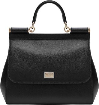 Dolce & Gabbana Grote Sicily Handtas - Dames - Handtassen - Zwart - ONE Size - Leer - Tassen