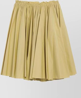 Ami flared skirt elastic waistband gathered detail