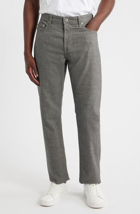 AG - Adriano Goldschmied Everett Slim Brushed Cotton Twill Straight Leg Jeans in Heather Charcoal at Nordstrom, Size 36 X 34