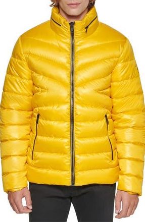 Kenneth Cole Quilted Packable Puffer Jacket in Yellow at Nordstrom Rack, Size Xx-Large