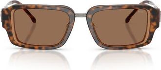 Diesel 52mm Rectangular Sunglasses in Bilayer Classic Havana /Brown at Nordstrom