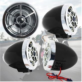 Trade Shop Trade Shop - Altavoces Sirena Para Coche Moto Patinete Bluetooth 20w Alarma Antirrobo