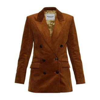 Isabel Marant Jassen, Dames, Bruin, M, Katoen, Rasma Corduroy Blazer