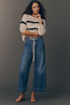 Joe's Madeline Drawstring High-Rise Wide-Leg Jeans