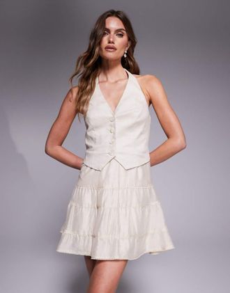 Forever New Vestito corto stile smoking color pietra-Neutro