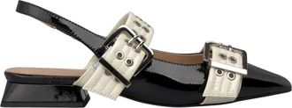 Alma En Pena Schoen met brede gesp en hak - Dames - Ballerinas - Zwart - 39 EU - Schoenen