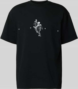 HUGO BOSS Regular Fit T-Shirt aus reiner Baumwolle Modell DOLLO in Black, Größe XXL