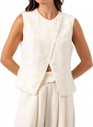Sundays Silken Vest In Whisper White