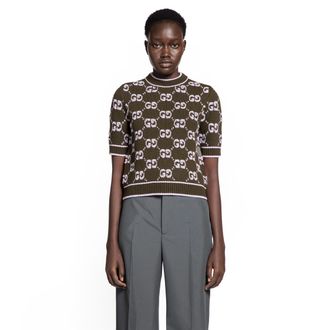 Gucci GG Wool Bouclé Jacquard Top